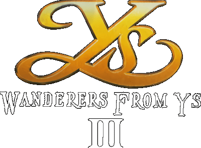 Ys III Wanderers from Ys logo for Super Nintendo